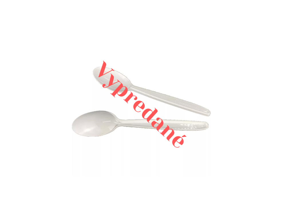 - Biela lyžička na opakované použitie (PP) 13 cm (50/balenie) - Greenstic-sk