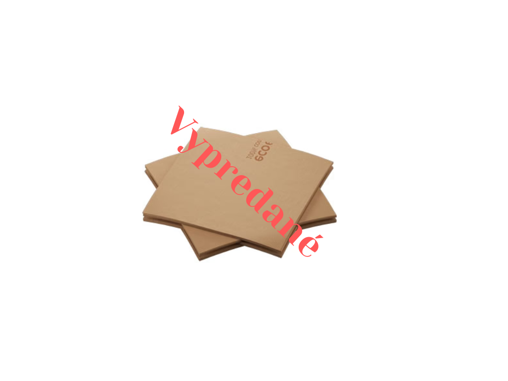 Servítky - GS eco hnedé servítky 20 x 20 cm - 180 ks/balenie - Greenstic-sk