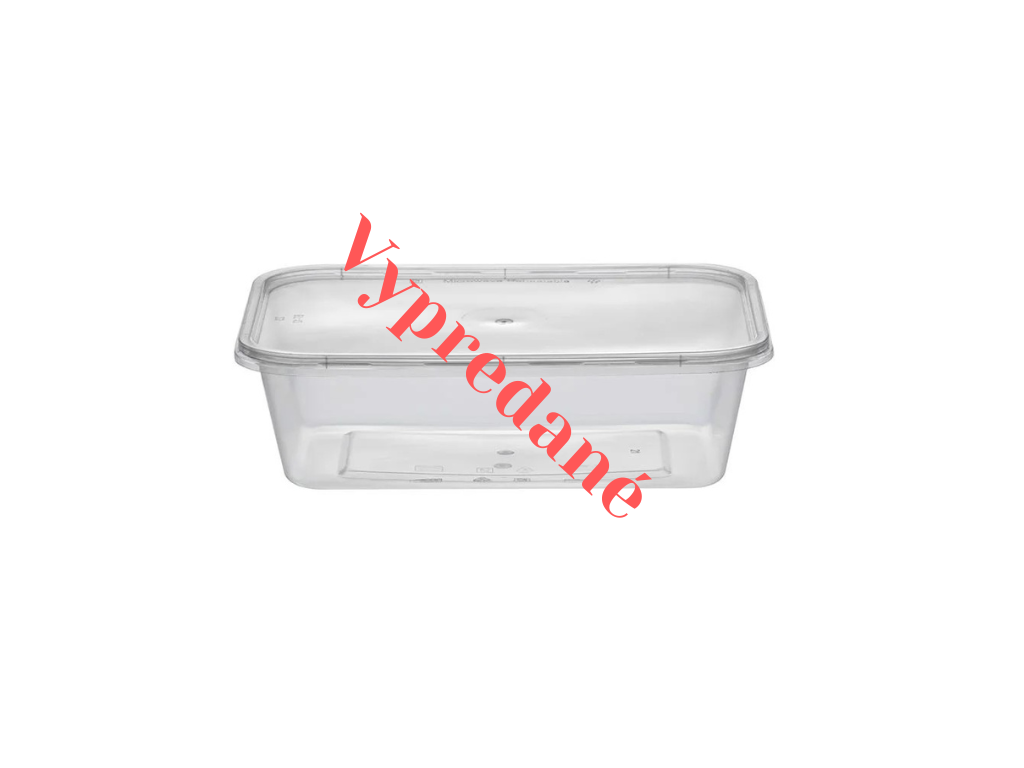 - Priehľadný štvorcový PP box s viečkom 750 ml - 50 ks/balenie - Greenstic-sk