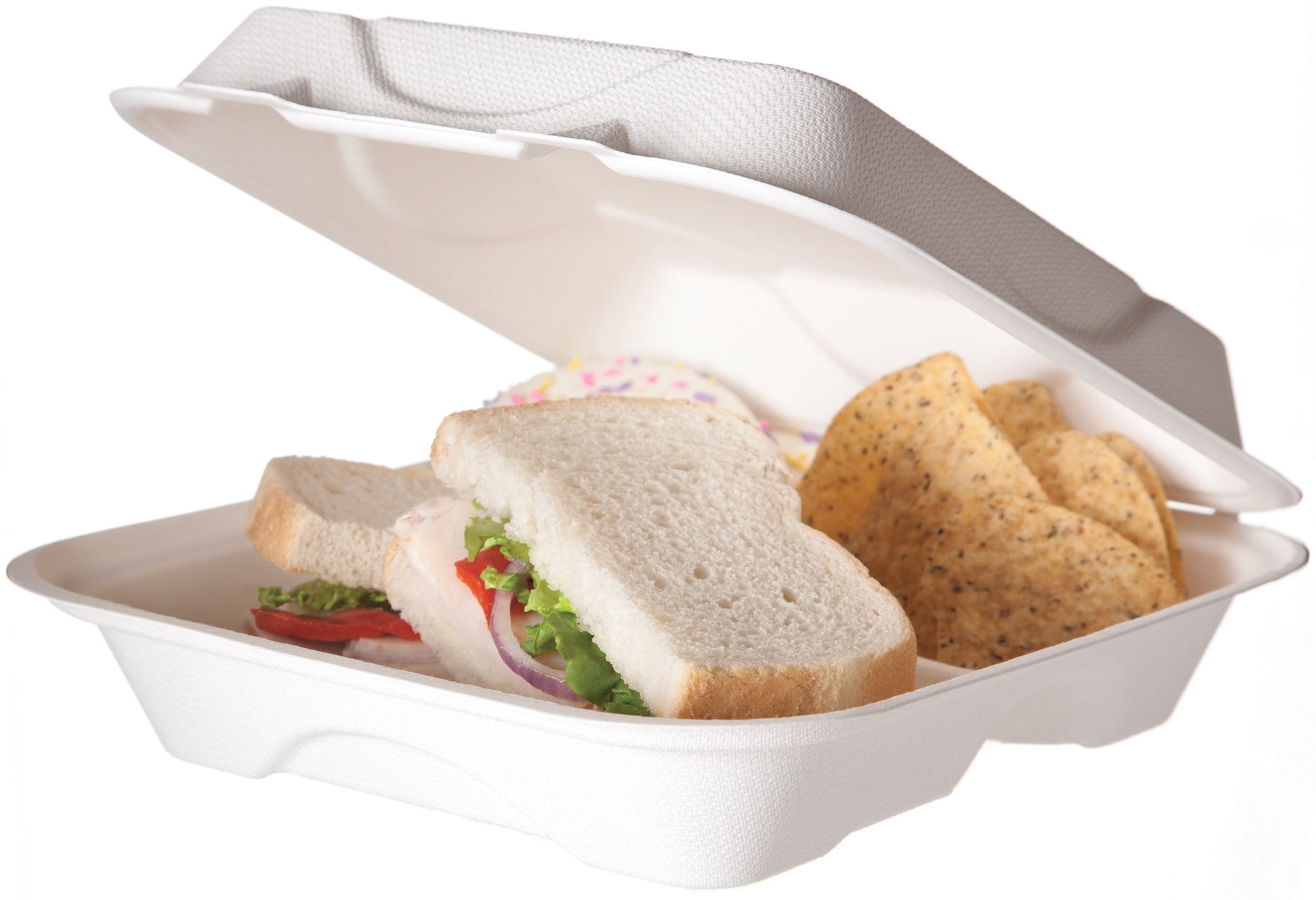 Menubox z cukrovej trstiny - Menu box z cukrovej trstiny 3-dielny MAXI (HP4) - 100/balenie - Greenstic-sk