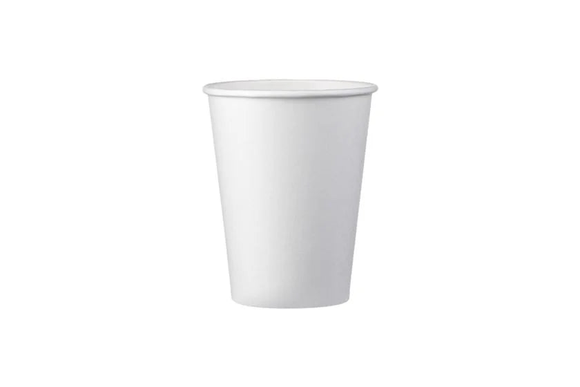 Papierové poháre - Papierový pohár, biely 350 ml- 12oz - 50 ks/balenie - Greenstic-sk