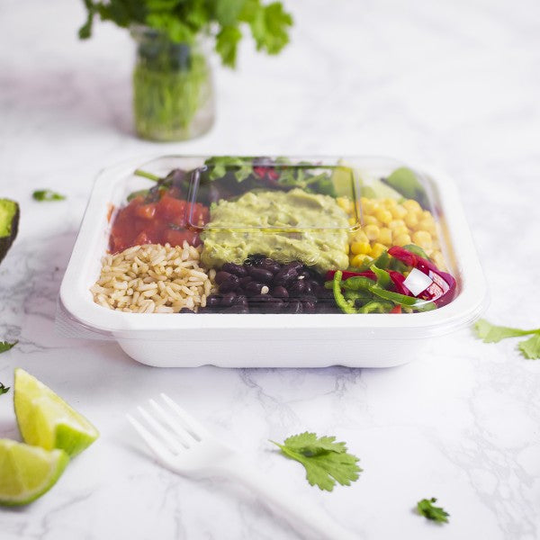 Menubox z cukrovej trstiny - Gurmánsky box z cukrovej trstiny (650 ml), BEZ VIEČKA - 50/balenie - Greenstic-sk
