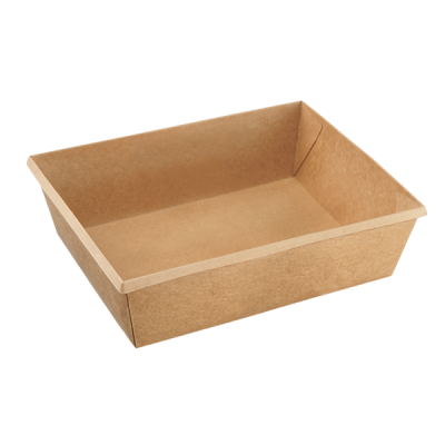 Kraft papierové misky - Eco-tray kraft 1000 ml - 50/balenie - Greenstic-sk